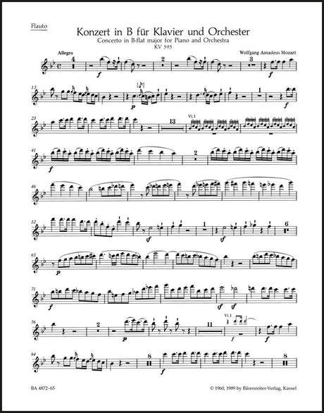 Mozart: Piano Concerto No. 27 in B-flat Major, K. 595