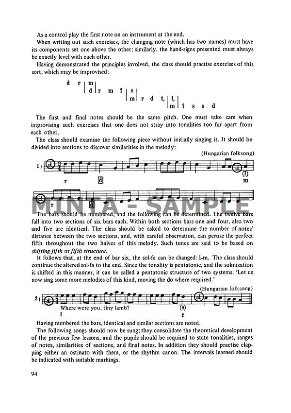 Musical Reading and Writing: Teacher's Book - Volume 1