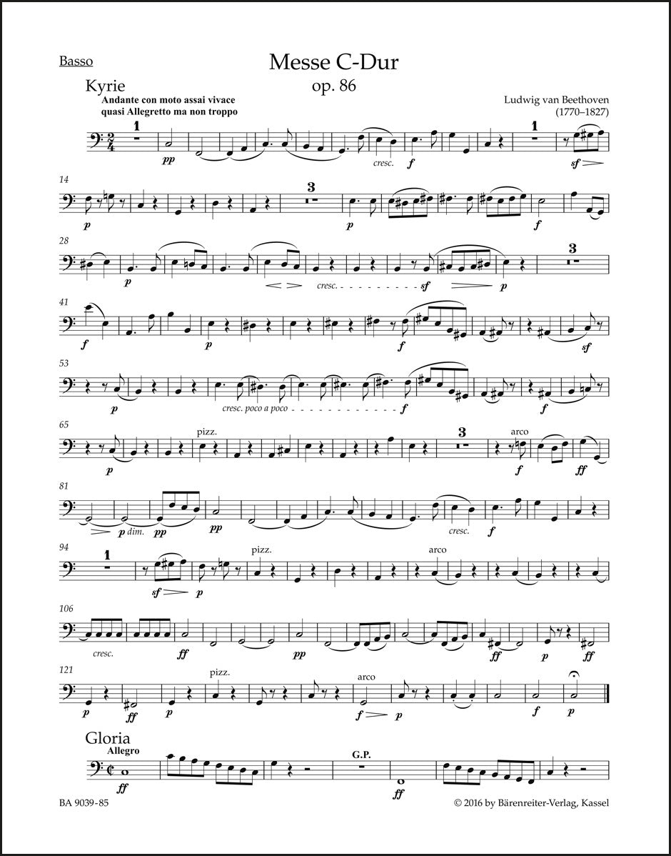 Beethoven: Mass in C Major, Op. 86