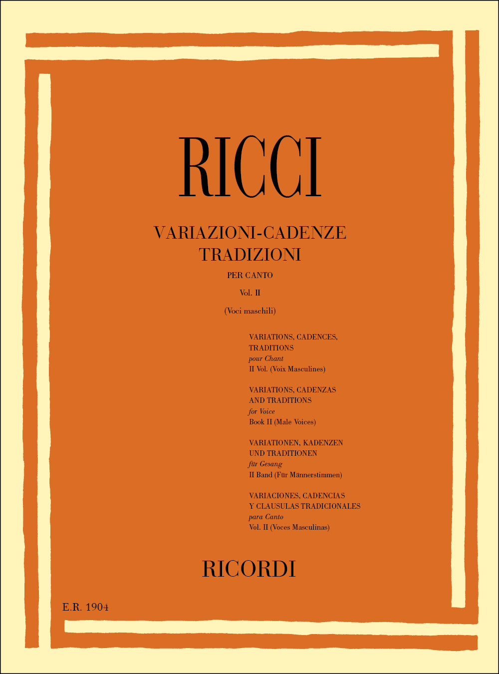 Ricci: Variations, Cadenzas, Traditions - Volume 2