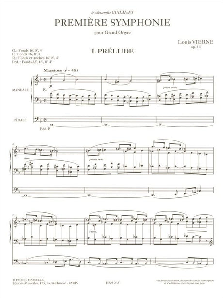 Vierne: Symphonie No. 1, Op. 14