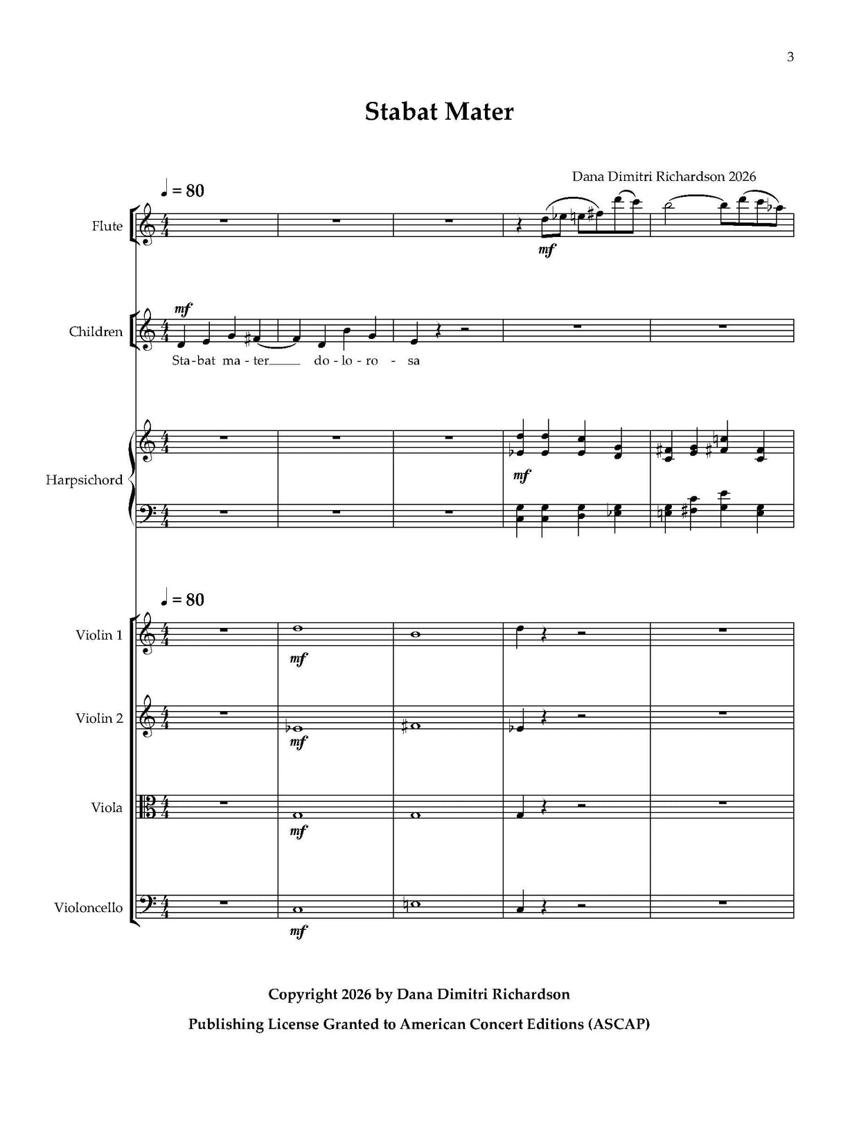 D. Richardson: Stabat Mater