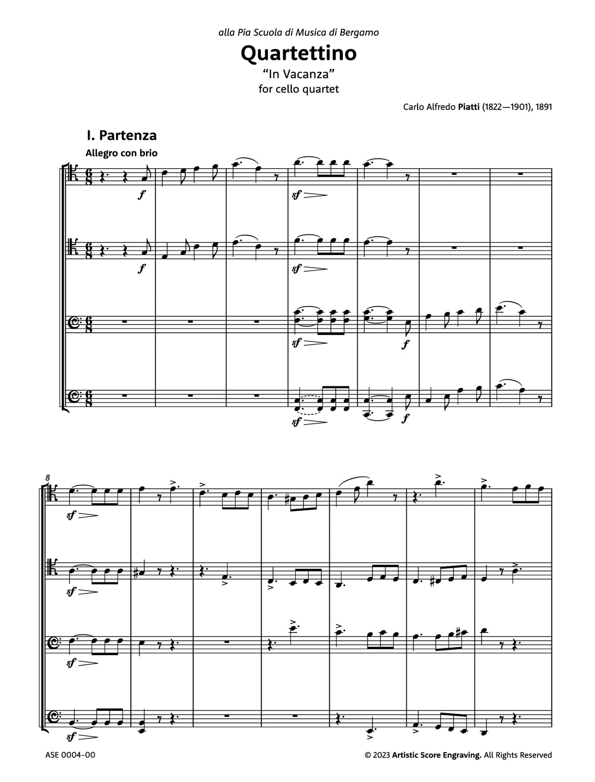 Piatti: Quartettino "In Vacanza"