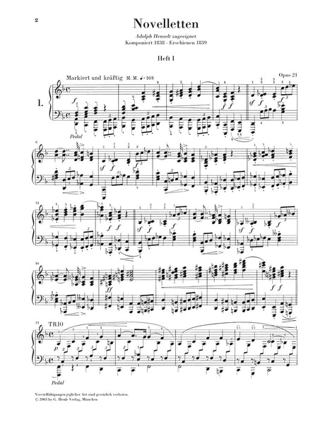 Schumann: Novelletten (Novelettes), Op. 21