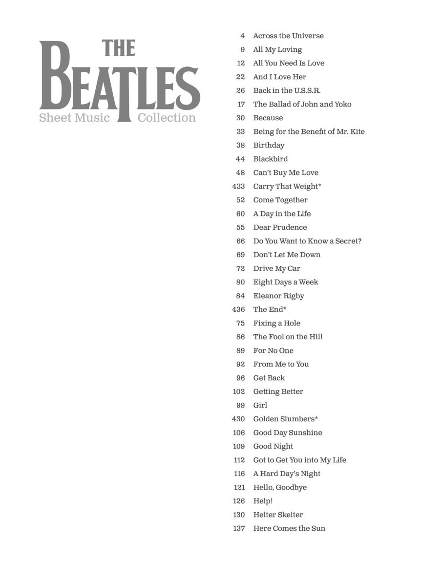 THE BEATLES SONGBOOK【英語・ロシア語・譜面】 The Beatles Sheet Music Collection – Ficks Music