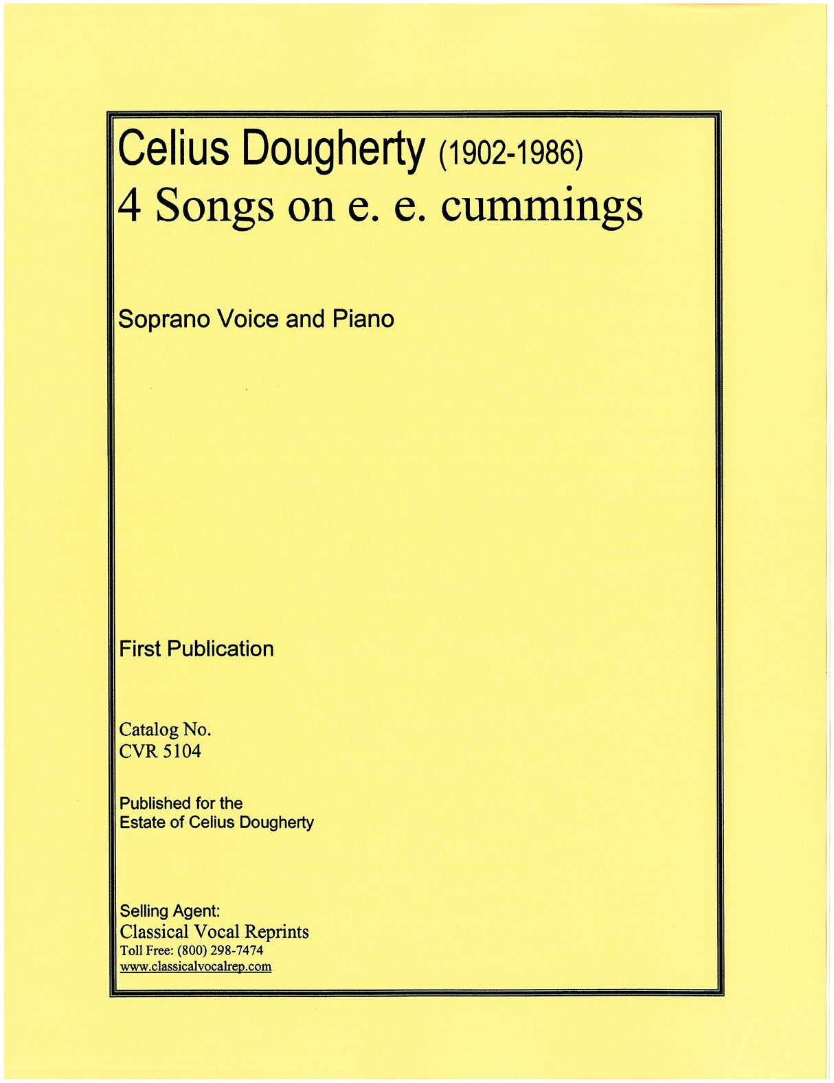 Dougherty: 4 Songs on e. e. cummings