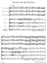 Bach: Concerto for 3 Violins, Strings and Basso continuo in D Major
