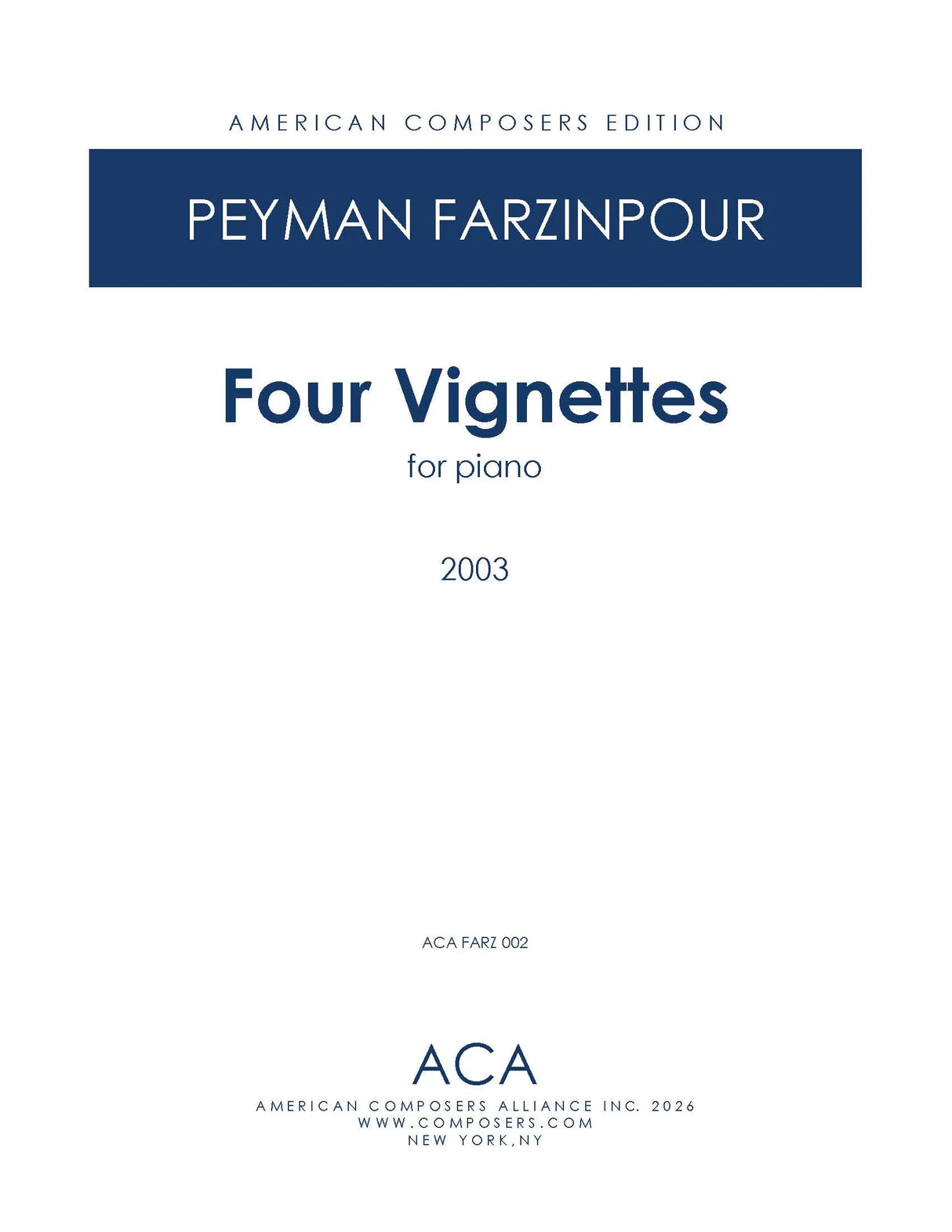 Farzinpour: 4 Vignettes