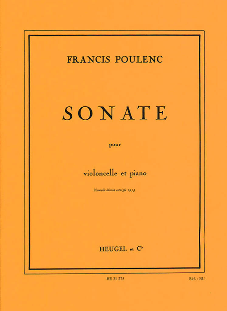 Poulenc: Cello Sonata