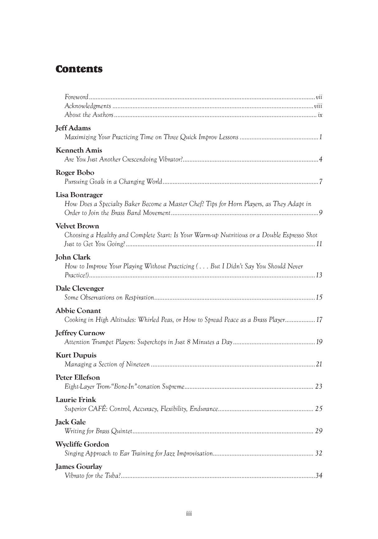 The Brass Player's Cookbook