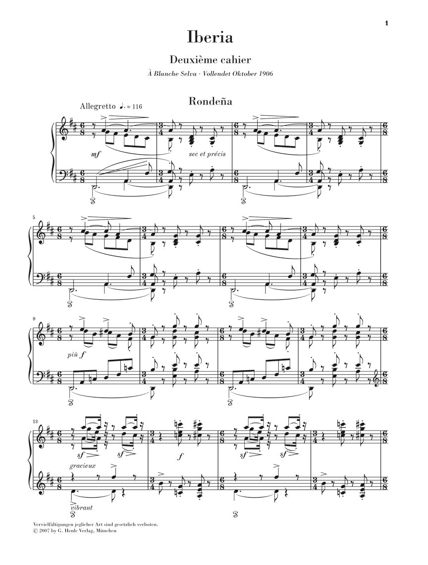 Albéniz: Iberia, Book 2 – Ficks Music