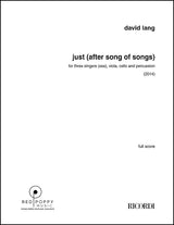 Lang: just (after song of songs) - Version for SSA, Viola, Cello & Percussion