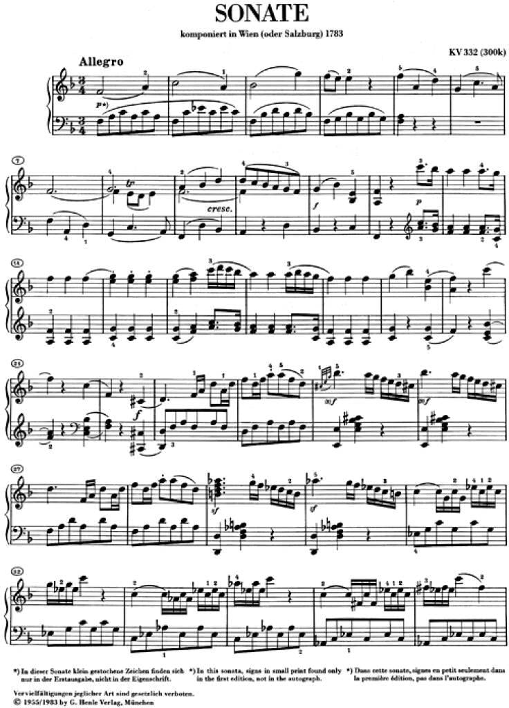 Mozart: Piano Sonata in F Major, K. 332 (300k) – Ficks Music