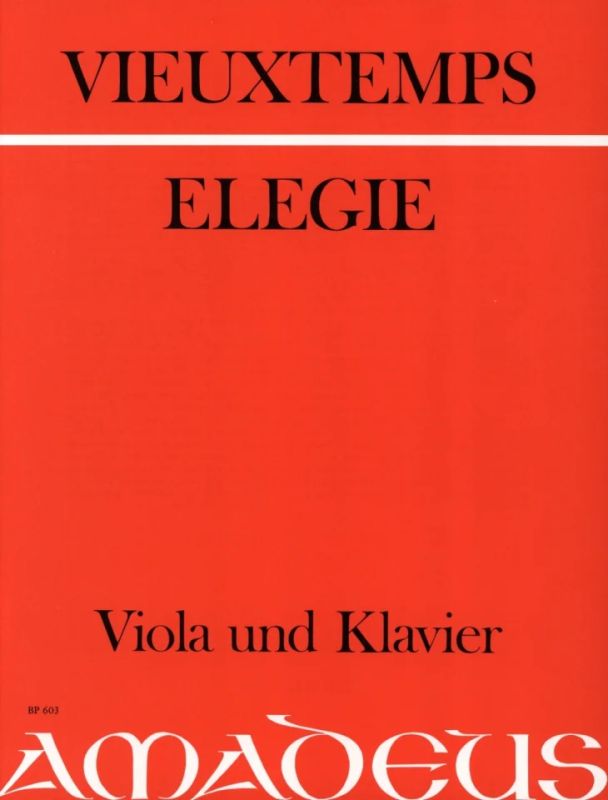 Vieuxtemps: Élégie, Op. 30