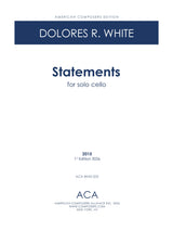 White: Statements for Cello