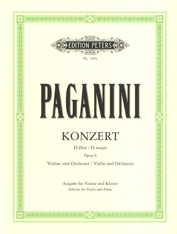 Paganini: Violin Concerto No. 1 in D Major, Op. 6 – Ficks Music