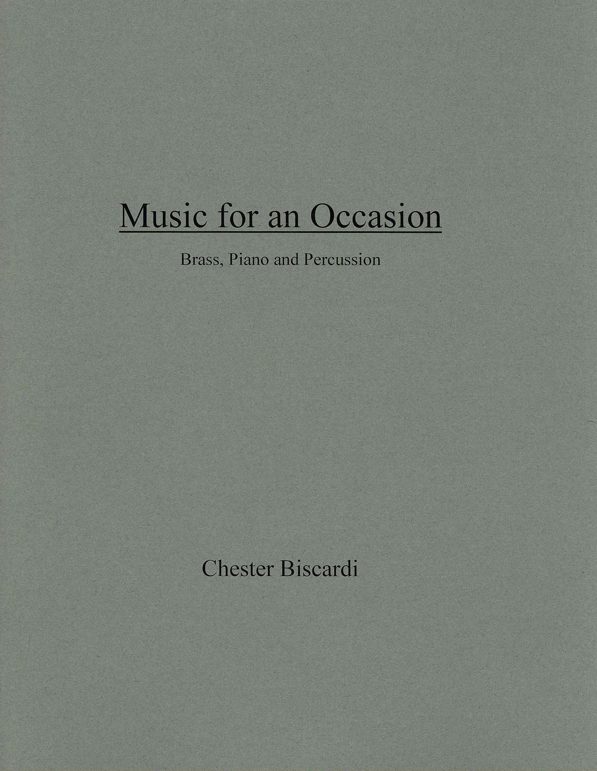 Biscardi: Music for an Occasion