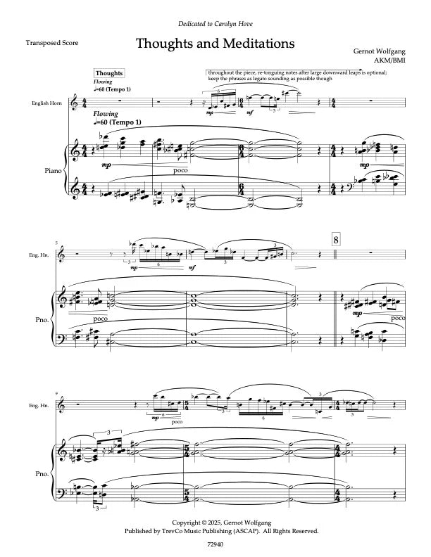 Wolfgang: Thoughts & Meditations