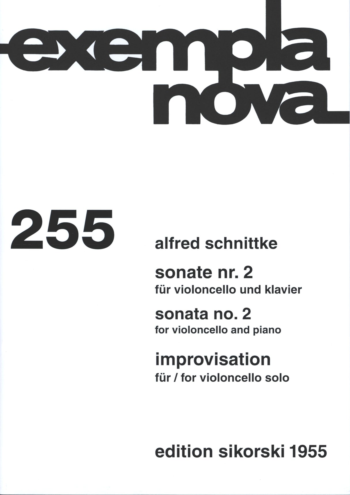 Schnittke: Cello Sonata No. 2 and Improvisation for Solo Cello