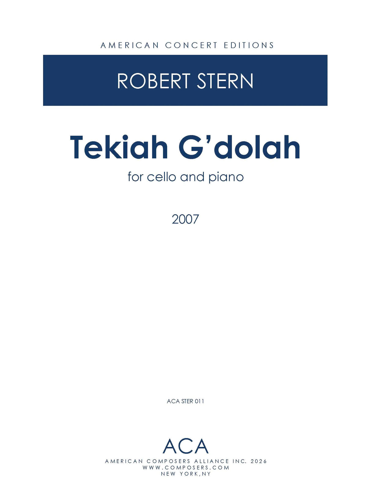 R. Stern: Tekiah G'dolah