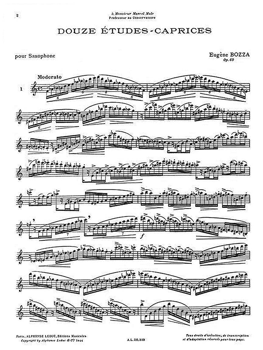Bozza: 12 Études-Caprices – Ficks Music
