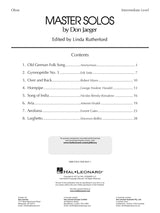 Master Solos: Intermediate Level – Oboe