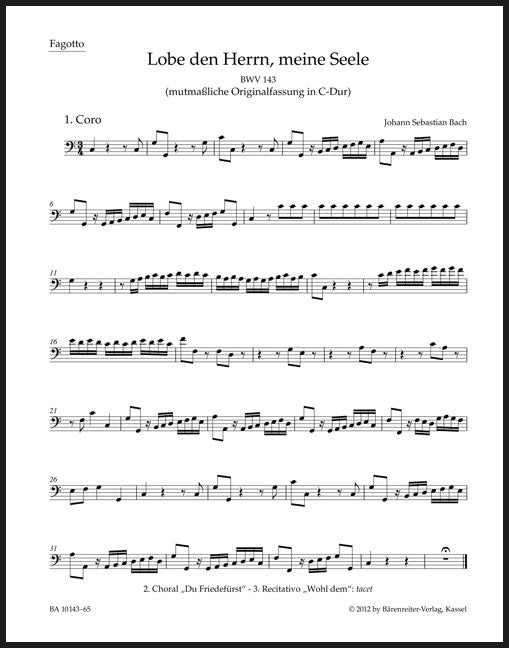 Bach: Lobe den Herrn, meine Seele, BWV 143