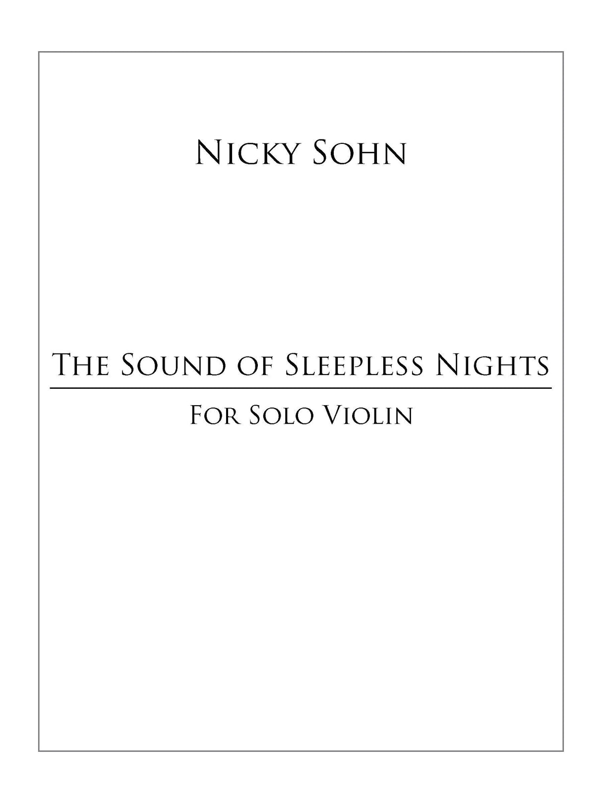 Sohn: The sound of sleepless nights