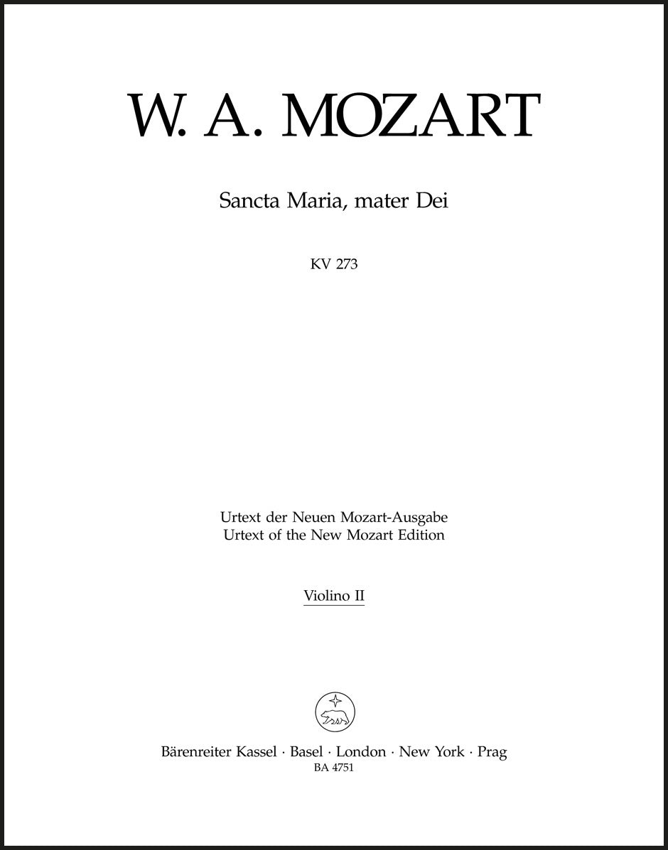 Mozart: Sancta Maria, mater Dei, K. 273