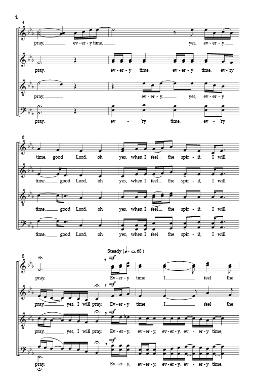 Every Time I Feel the Spirit (arr. for SATB choir)