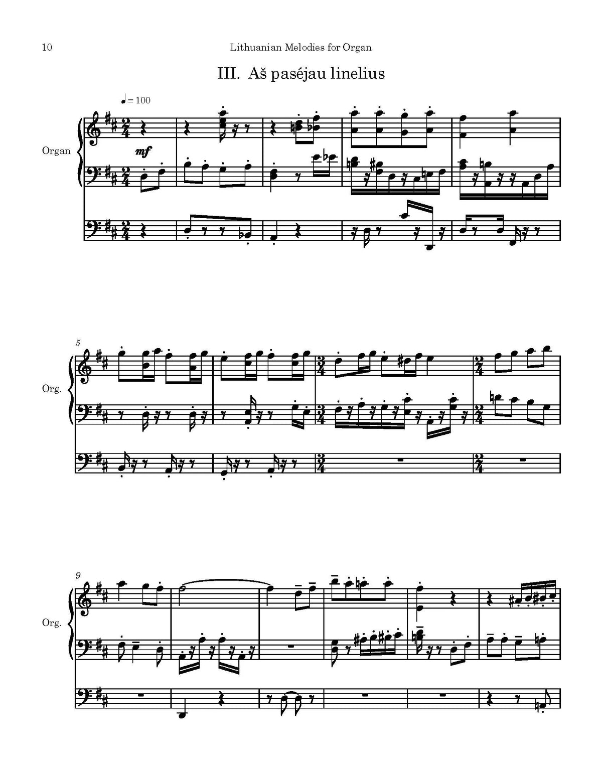 Davidson: Lithuanian Melodies for Organ