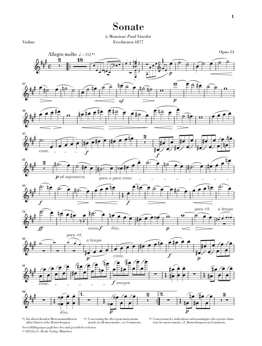 Fauré: Violin Sonata No. 1 in A Major, Op. 13 – Ficks Music