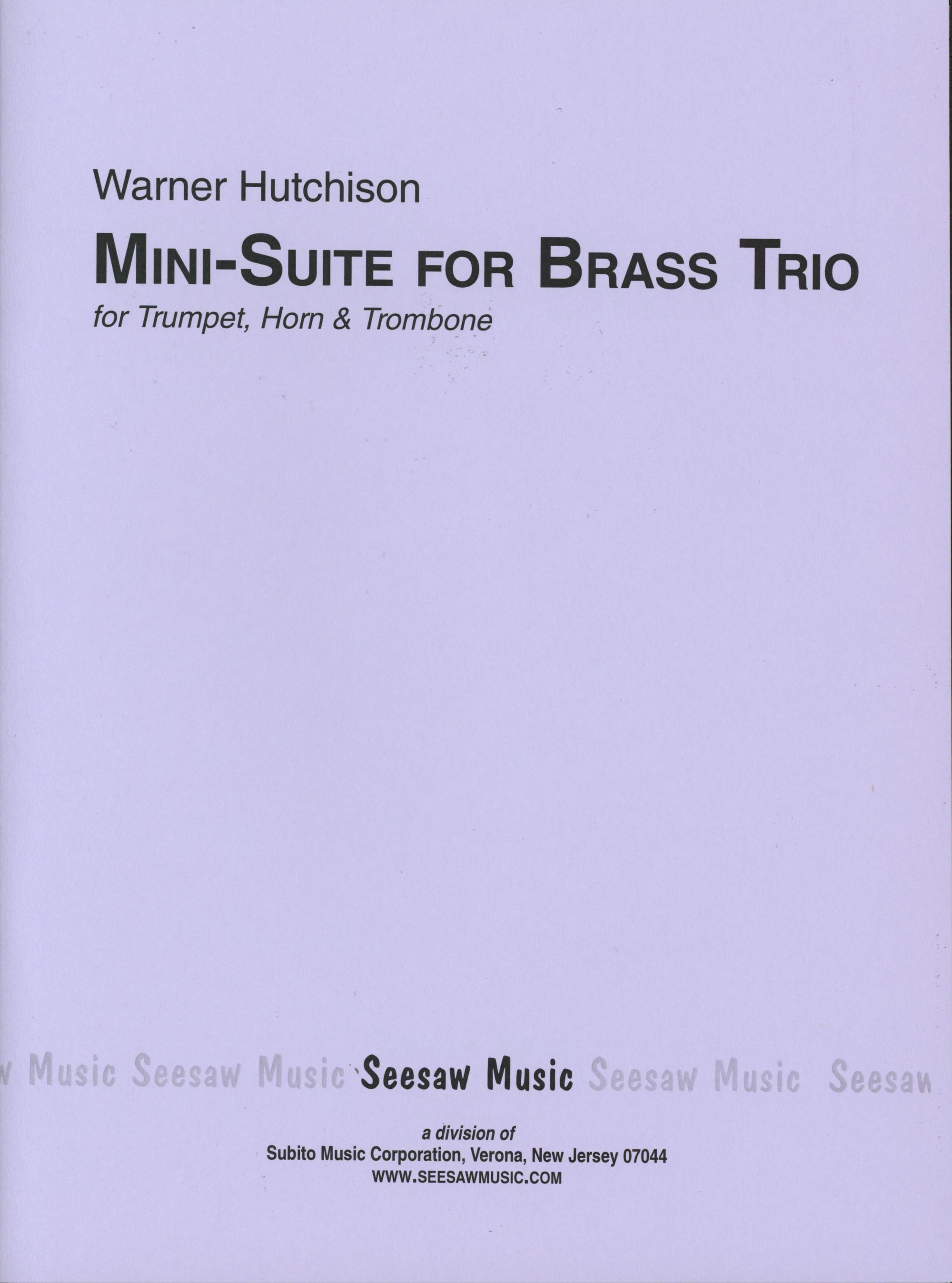 Hutchison: Mini-Suite for Brass Trio