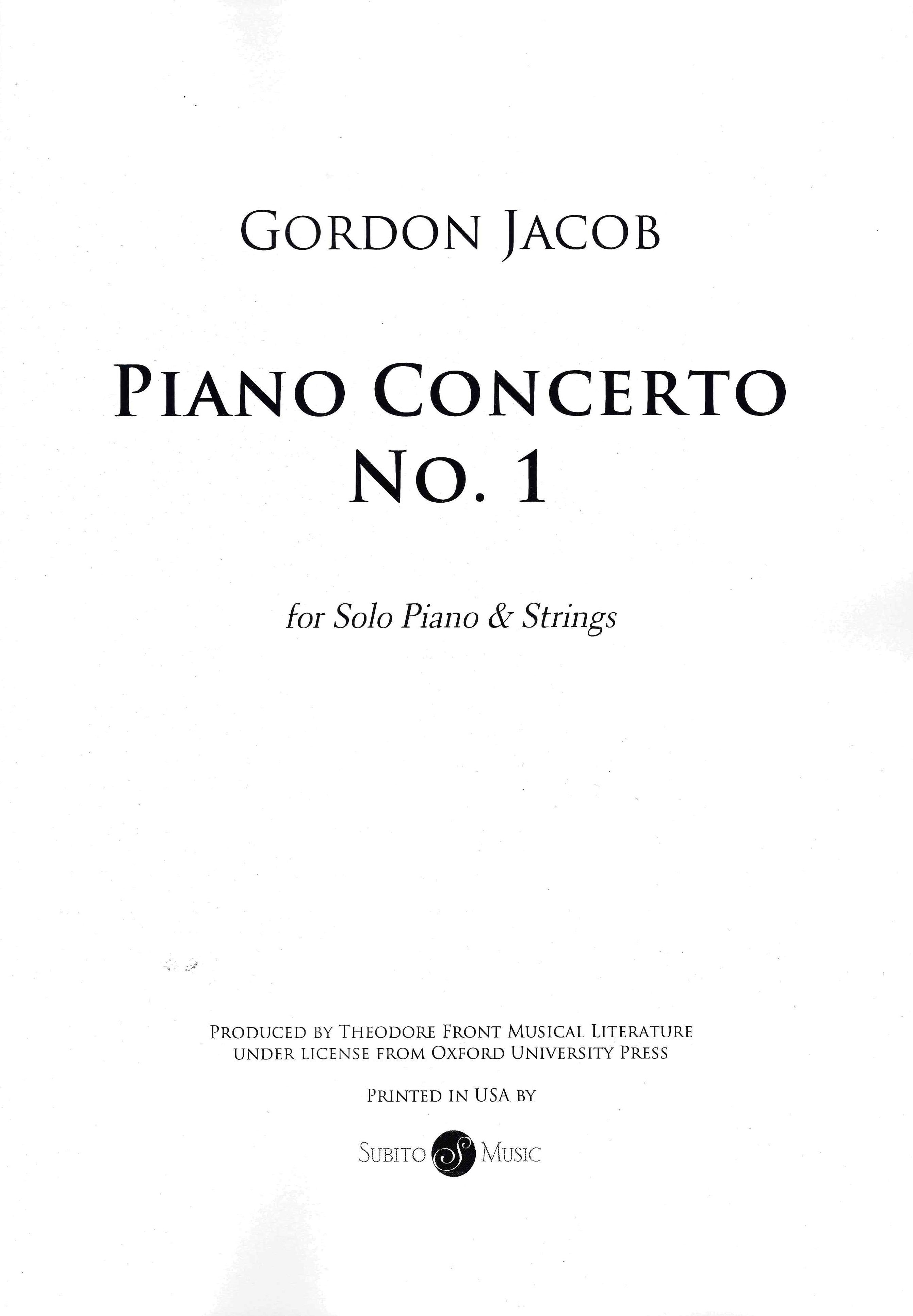 Sheet music composed by Gordon Jacob (1895-1984) – Ficks Music