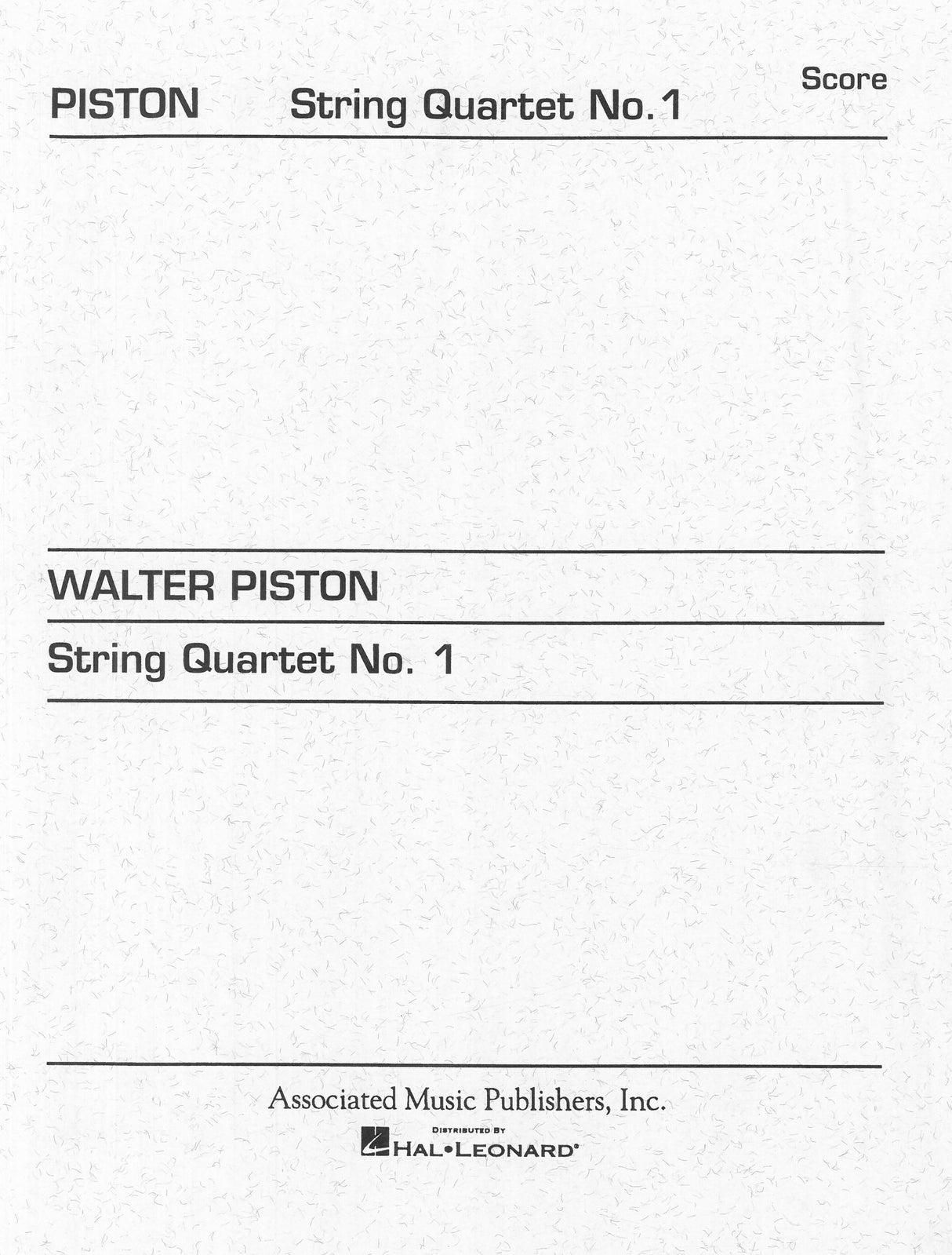 Piston: String Quartet No. 1