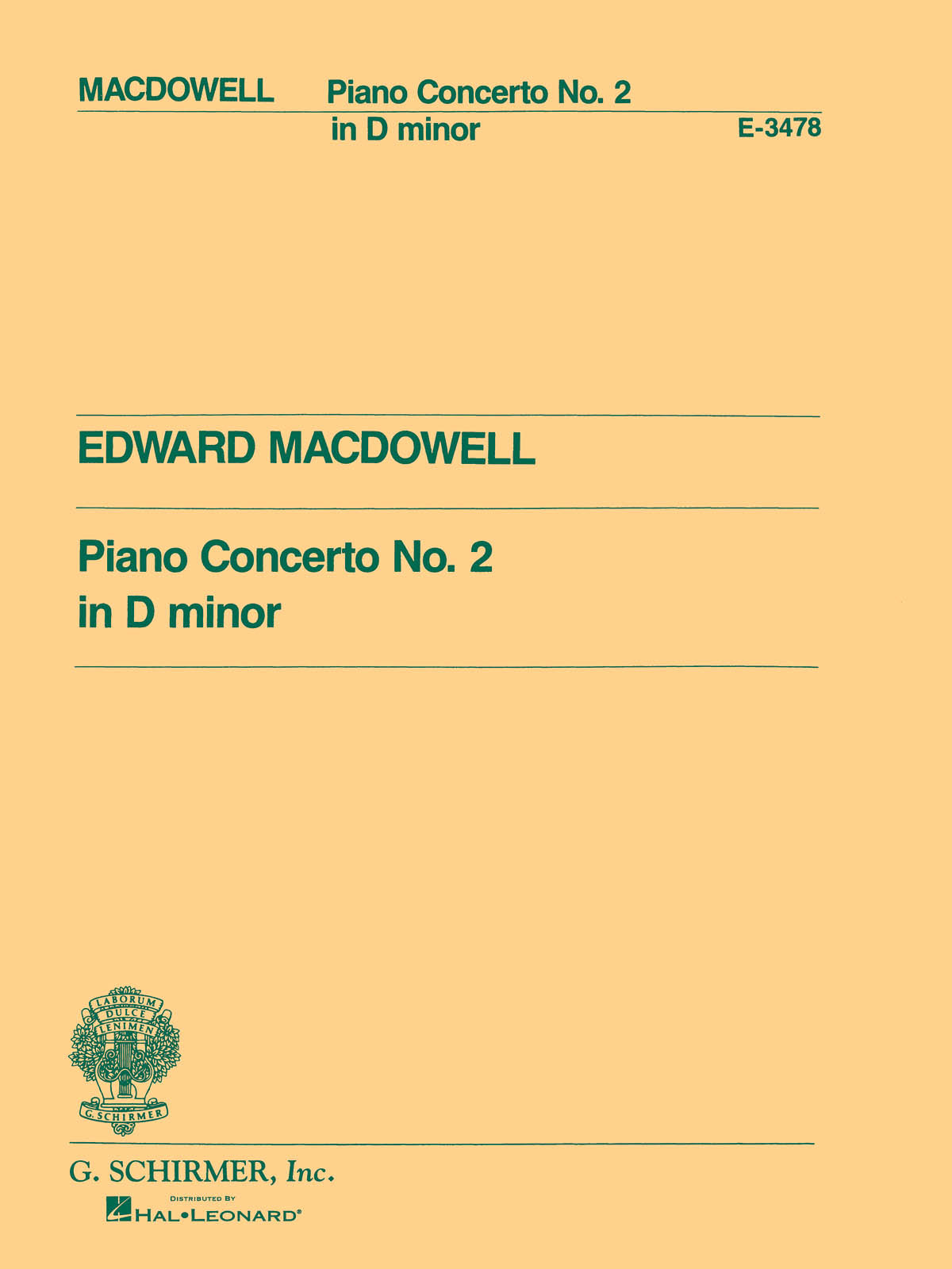 MacDowell: Piano Concerto No. 2 in D Minor, Op. 23