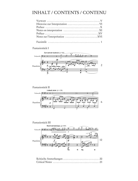 Schumann: Fantasiestücke, Op. 73 (Cello Version)