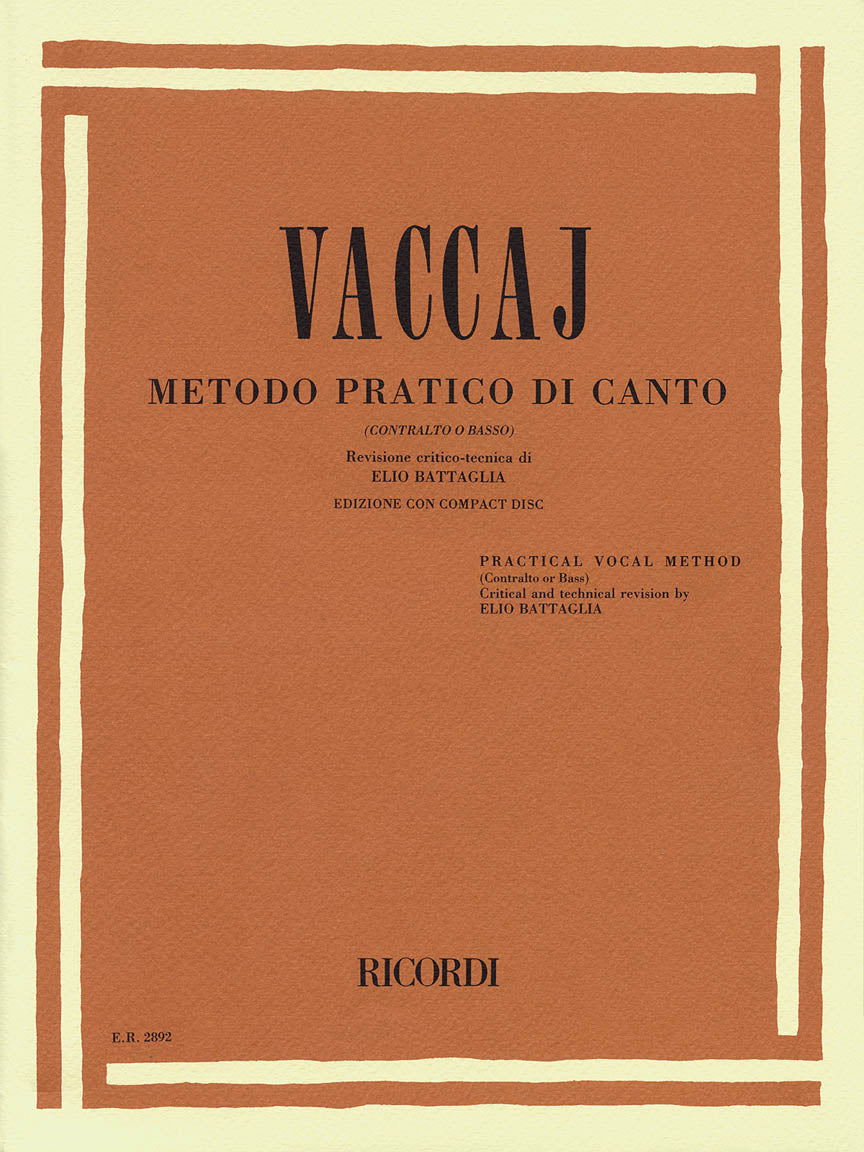 Vaccai: Practical Vocal Method - Low Voice