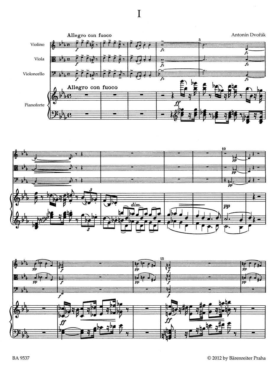 Dvořák: Piano Quartet in E-flat Major, Op. 87