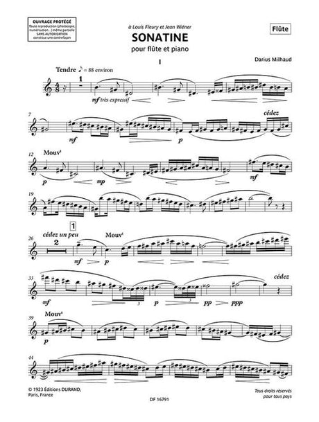 Milhaud: Sonatine for Flute & Piano
