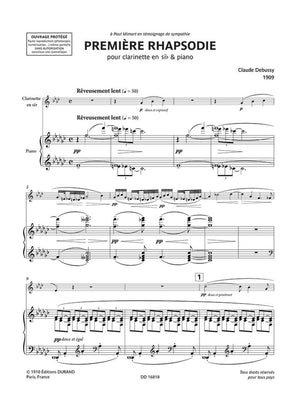 Debussy: Première Rhapsodie