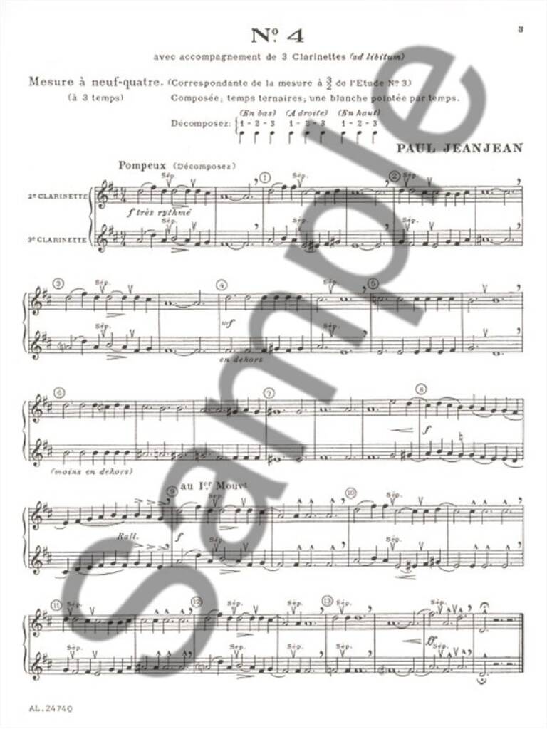 Jeanjean: Technical & Melodic Etudes - Volume 1 (Nos. 1-13)