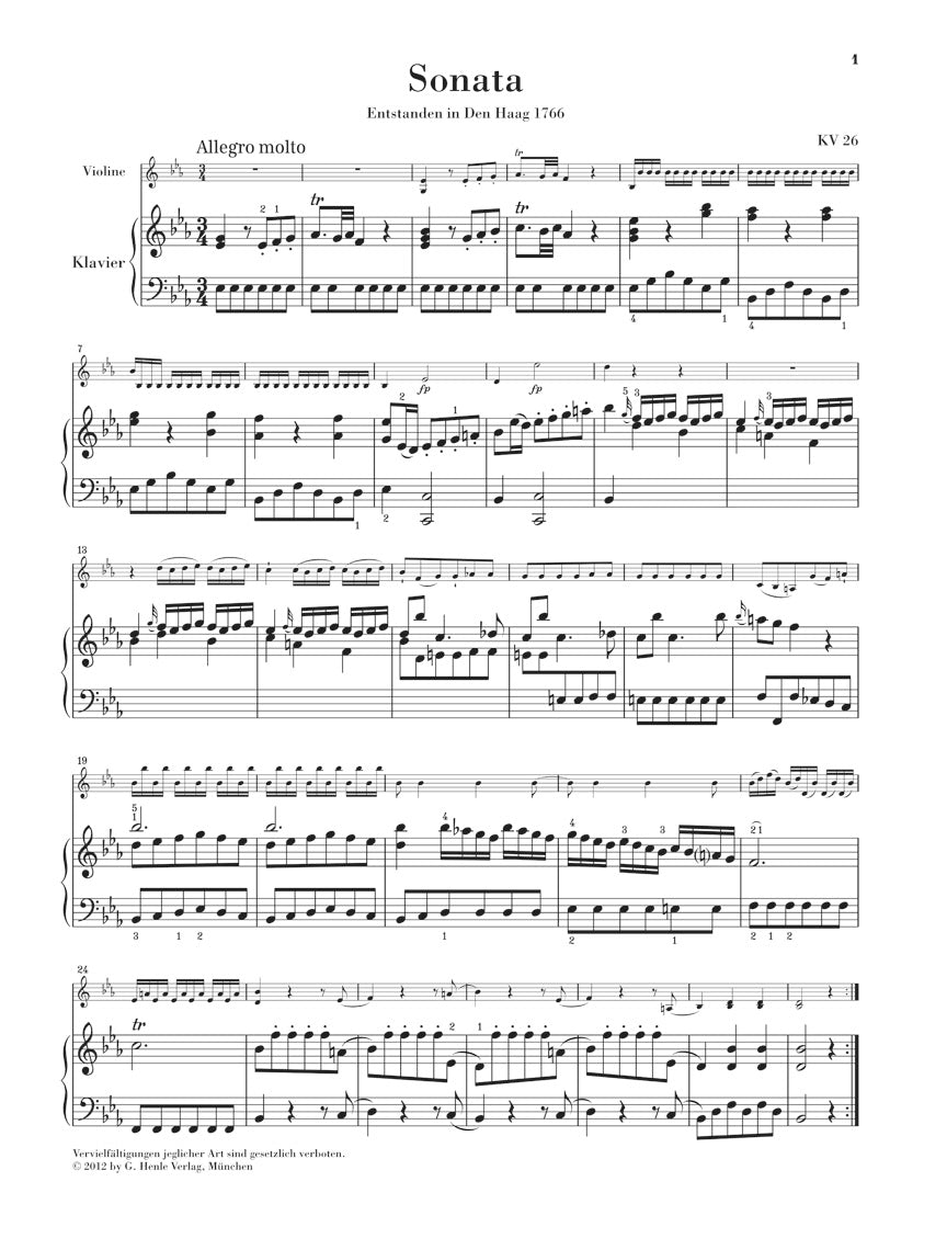 Mozart: "Wunderkind" Sonatas - Volume 3, K. 26-31