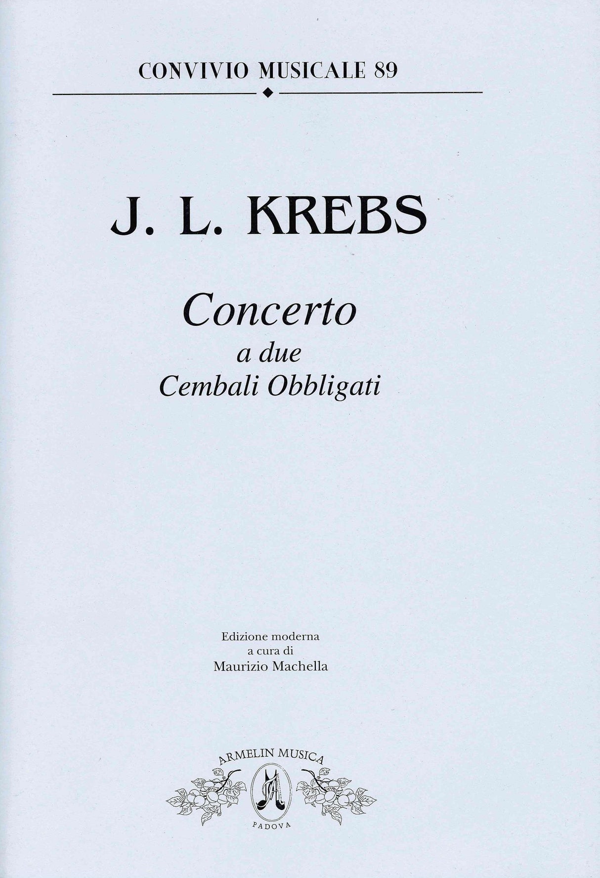 Krebs: Concerto for 2 Harpsichords