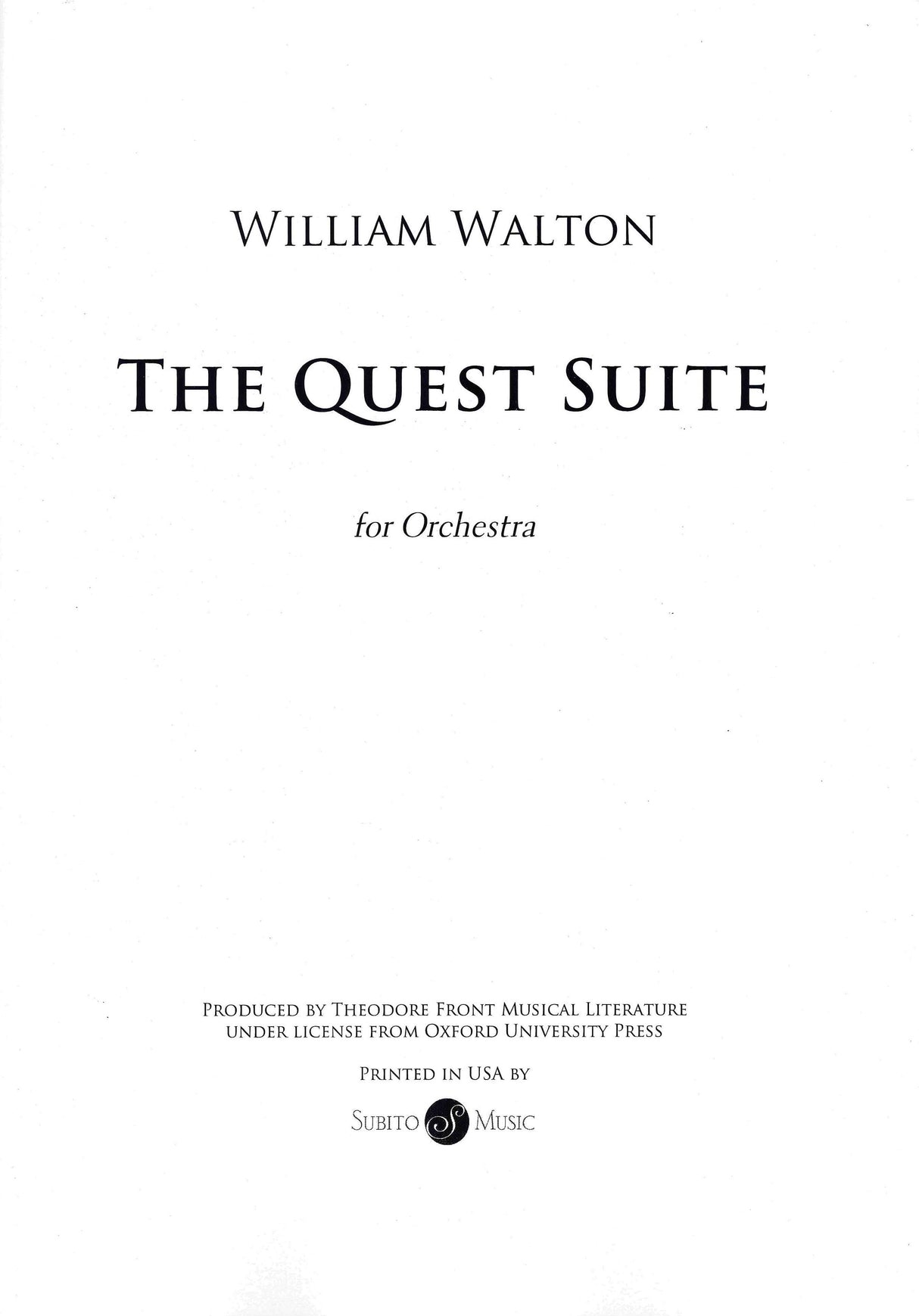 Walton: The Quest Suite