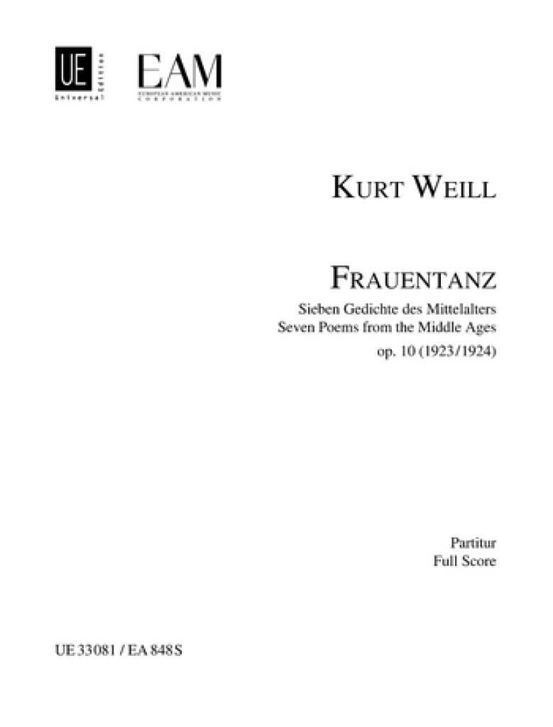 Weill: Frauentanz, Op. 10