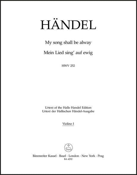 Handel: My song shall be alway, HWV 252