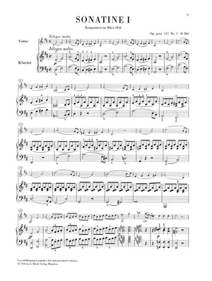 Schubert: Violin Sonatinas, Op. posth. 137