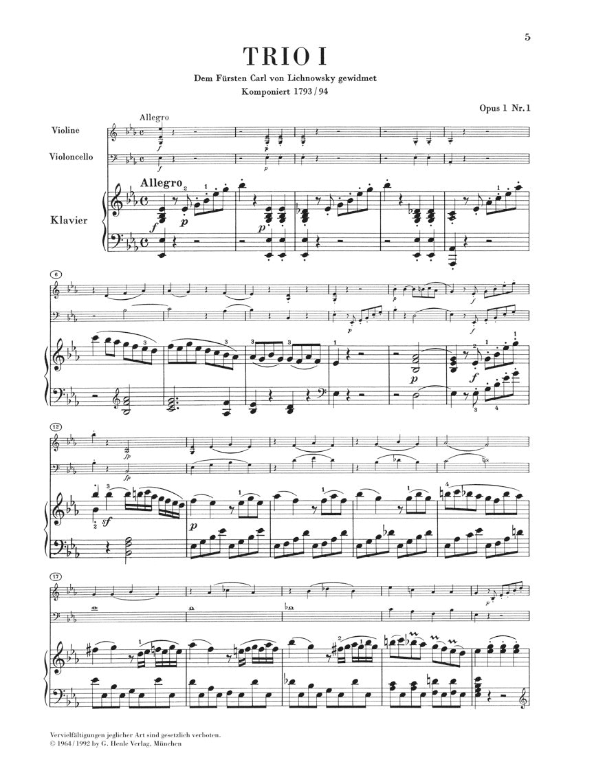 Beethoven: Piano Trios - Volume I