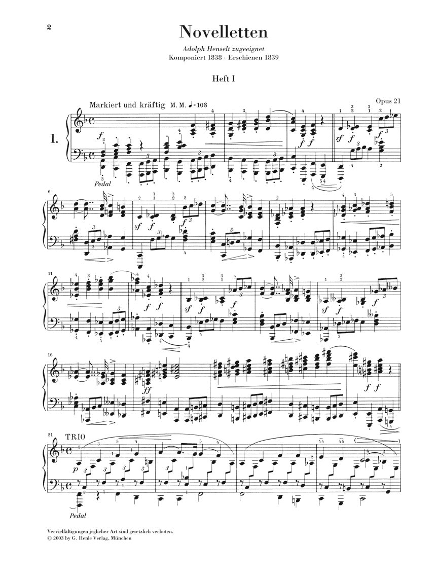 Schumann: Novelletten (Novelettes), Op. 21